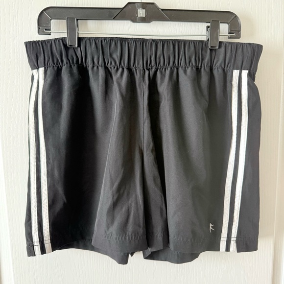 Danskin Black Shorts with White Stripes - Picture 1 of 6